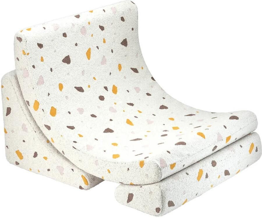 Wigiwama Teddy Moon Chair Fauteuil 80x65x55cm Terrazzo Marble
