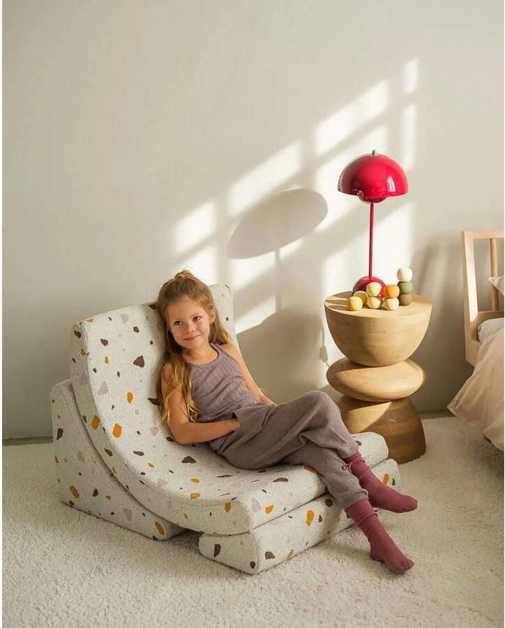 Wigiwama Teddy Moon Chair Fauteuil 80x65x55cm Terrazzo Marble - Foto 3