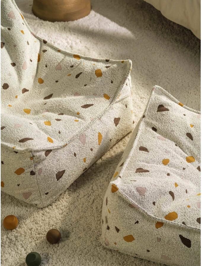 Wigiwama Teddy Square Ottoman Poef 80x70x50cm Terrazzo Marble - Foto 2