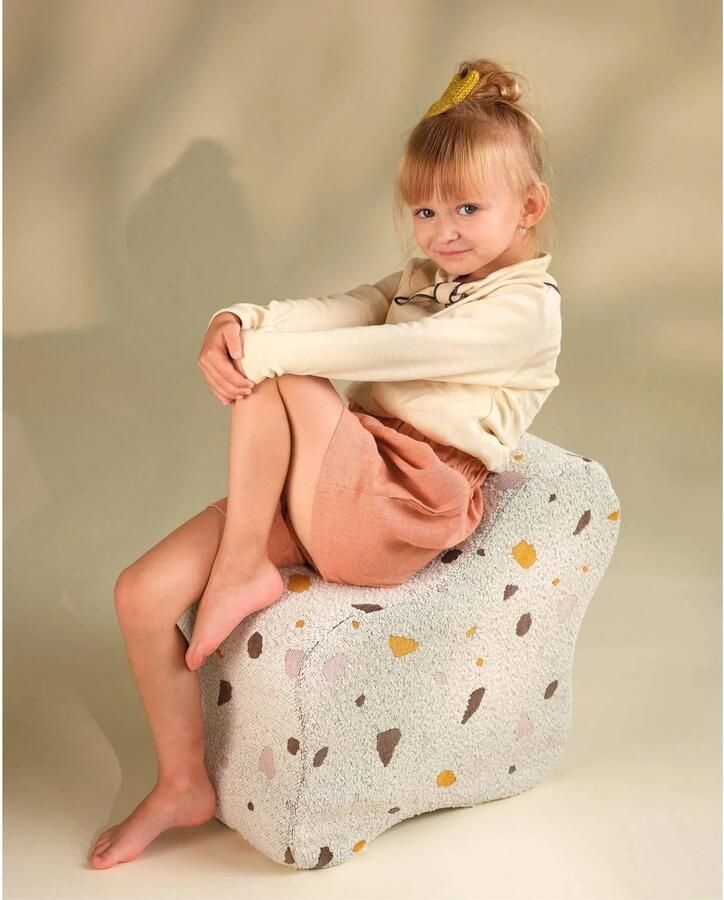 Wigiwama Teddy Cloud Pouffe Poef Ø40x25cm Terrazzo Marble - Foto 3