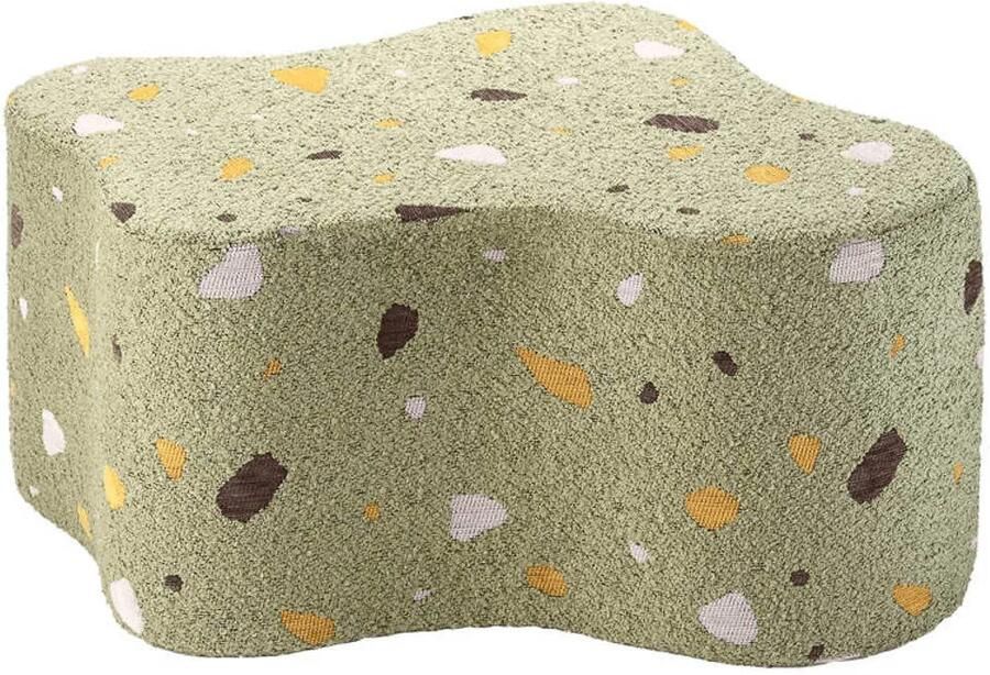 Wigiwama Teddy Cloud Pouffe Poef Ø40x25cm Terrazzo Moss