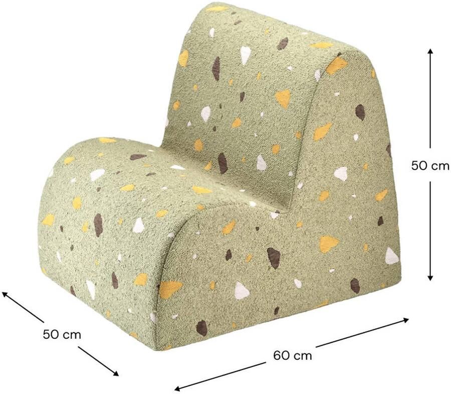 Wigiwama Teddy Cloud Chair Fauteuil 60x50x50cm Terrazzo Moss - Foto 2