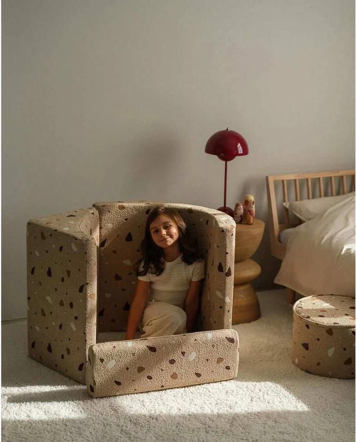 Wigiwama Teddy Moon Chair Fauteuil 80x65x55cm Terrazzo Sand - Foto 2