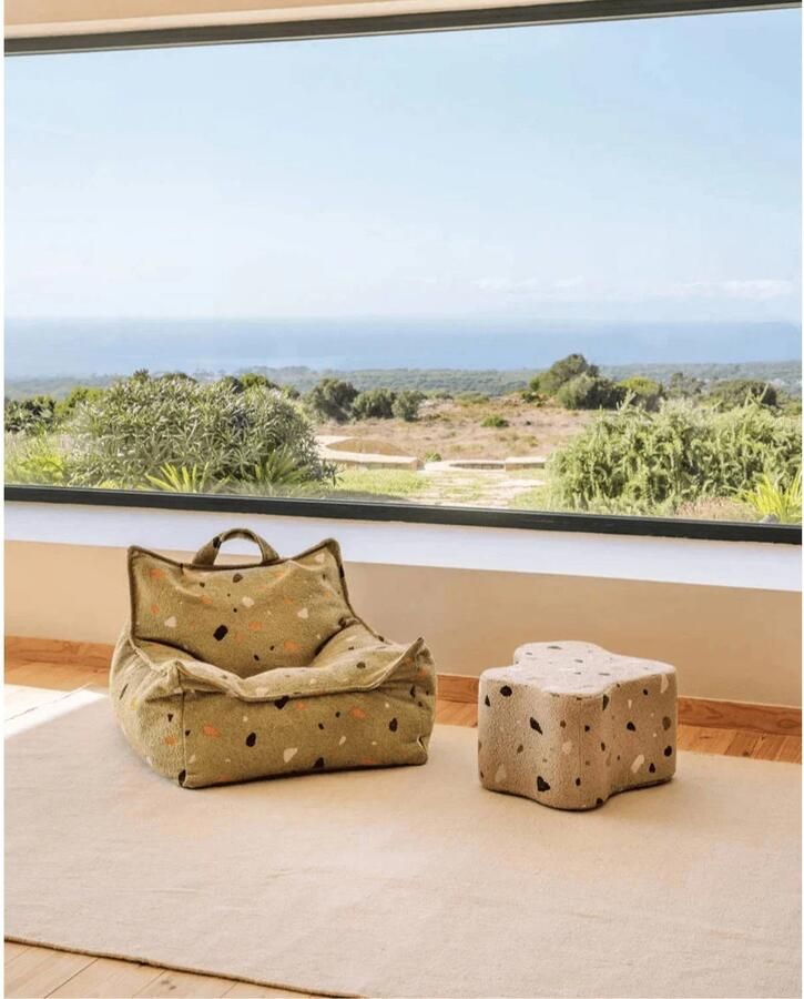 Wigiwama Teddy Cloud Pouffe Poef Ø40x25cm Terrazzo Sand - Foto 2