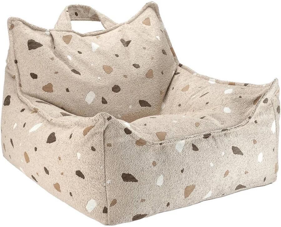 Wigiwama Teddy Beanbag Chair Zitzak 80x70x50cm Terrazzo Sand