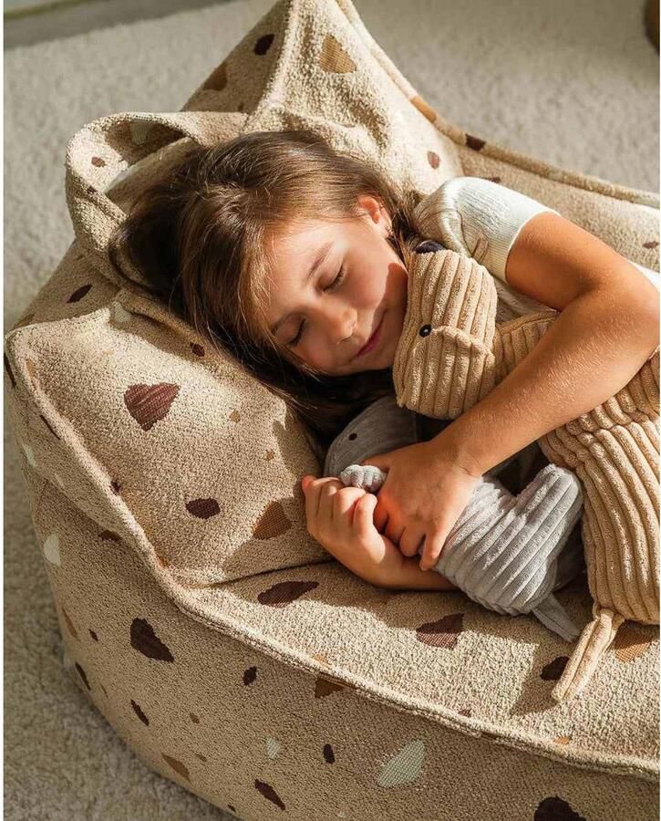 Wigiwama Teddy Beanbag Chair Zitzak 80x70x50cm Terrazzo Sand - Foto 2