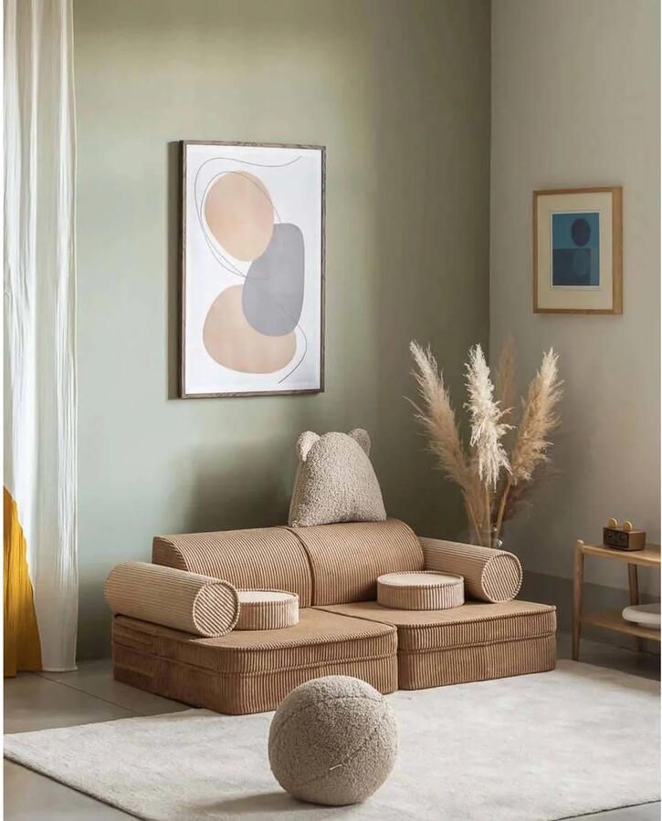 Wigiwama Modulaire speelbank Toffee Lounge en speelbank kinderen kinder speelbank bankje kinderkamer comfortabel en zacht duurzaam speelbankje speelsofa OEKO-TEX gecertificeerd modulaire speelset- zitzak kinderen - Foto 2
