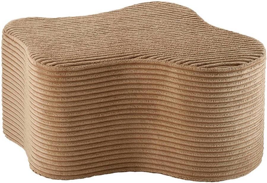 Wigiwama Corduroy Cloud Pouffe Poef Ø40x25cm Toffee