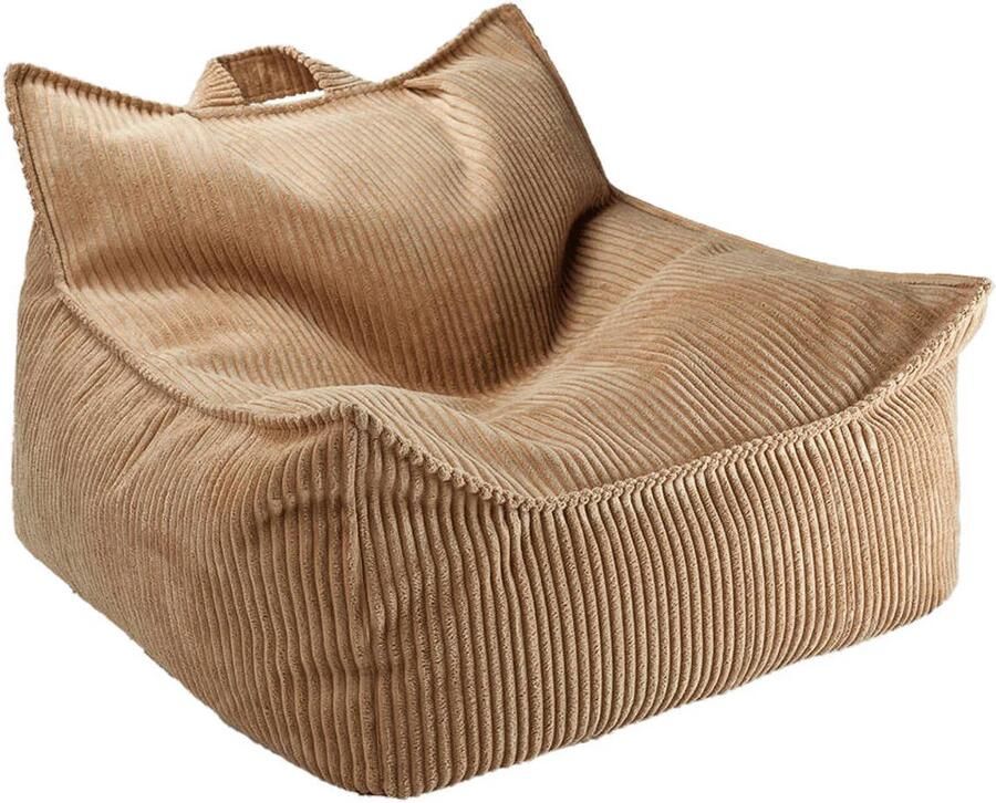 Wigiwama Zitzak Chair Toffee zitzak voor kinderen zachte stoel zitzak voor slaapkamer of kinderkamer