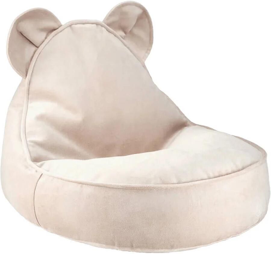 Wigiwama Zitzak Bear Dusty Beige- beanbag teddy uitwasbare hoes fluffy zitzak knuffelen zitzak kinderen kinder zitzak