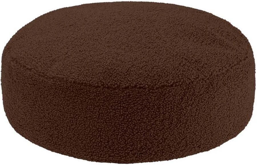Wigiwama Teddy Ottoman Poef Ø65x20cm Warm Hazel