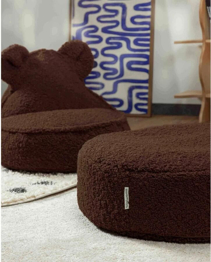 Wigiwama Teddy Ottoman Poef Ø65x20cm Warm Hazel - Foto 2