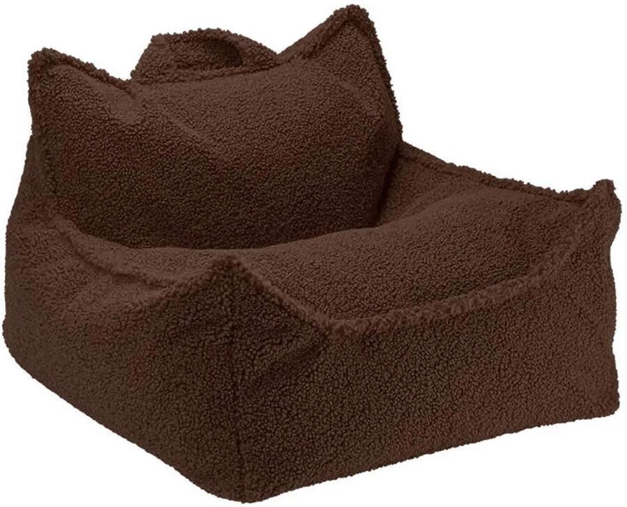 Wigiwama Teddy Beanbag Chair Zitzak 80x70x50cm Warm Hazel