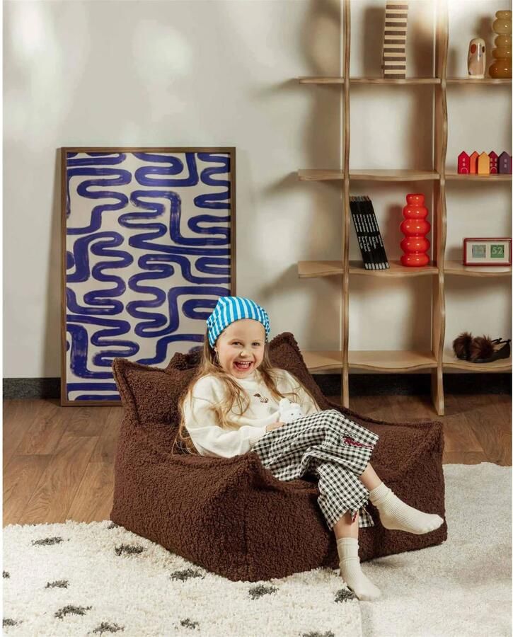Wigiwama Teddy Beanbag Chair Zitzak 80x70x50cm Warm Hazel - Foto 2