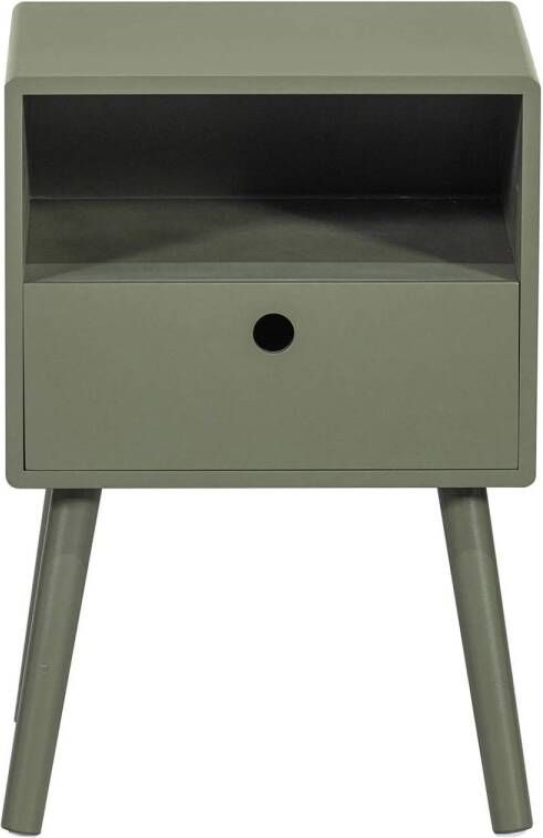 WOOOD Ozzy Nachtkastje Hout Warm Groen 53x36x30 cm - Foto 3