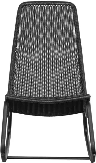 WOOOD Schommelstoel Buiten Tom Rattan Zwart 97x51x95