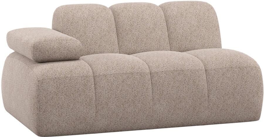 WOOOD Mojo 1 5-Zits Element Bank Arm Links Wollig Donkerzand