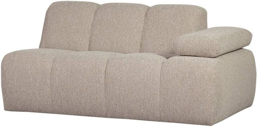 WOOOD Mojo 1 5-Zits Bank Met Arm Rechts Bouclé Beige 74x160x97