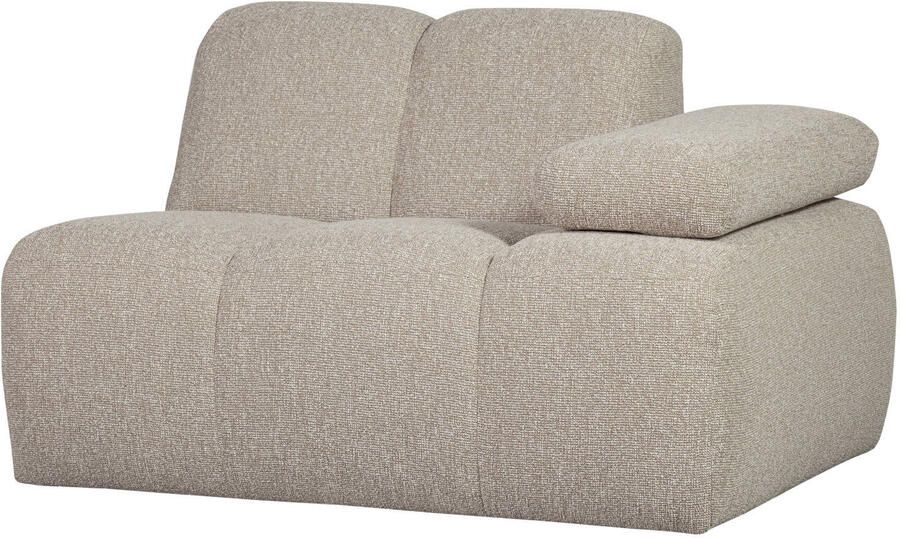 WOOOD Mojo 1-Zits Bank Met Arm Rechts Bouclé Beige 74x120x97
