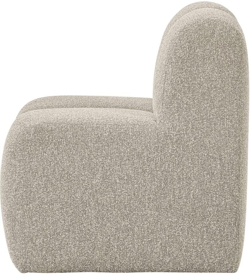 WOOOD Mojo Eetbankje Met Rugleuning Bouclé Stof Beige Melange 83x84x73 cm - Foto 2