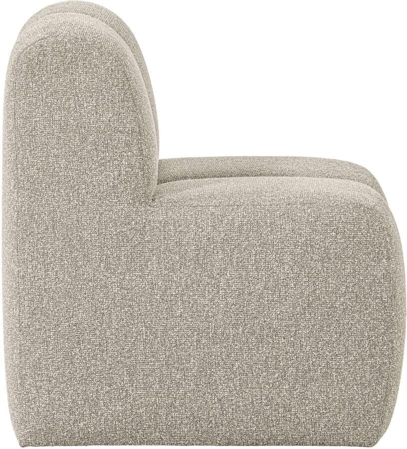 WOOOD Mojo Eetbankje Met Rugleuning Bouclé Stof Beige Melange 83x84x73 cm - Foto 3