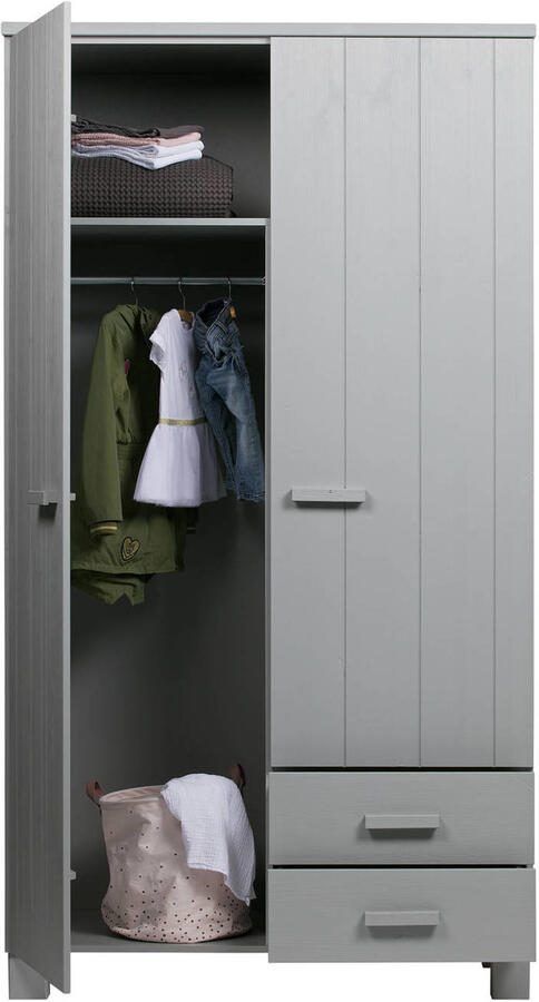 Trendhopper Dennis Kast met laden Grenen Betongrijs Geborsteld (fsc) - Foto 5