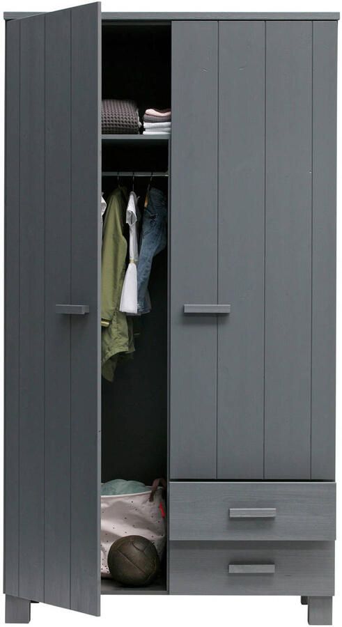 WOOOD Kledingkast Dennis met kledingstang veel opbergruimte b 111 cm x h 202 cm - Foto 4