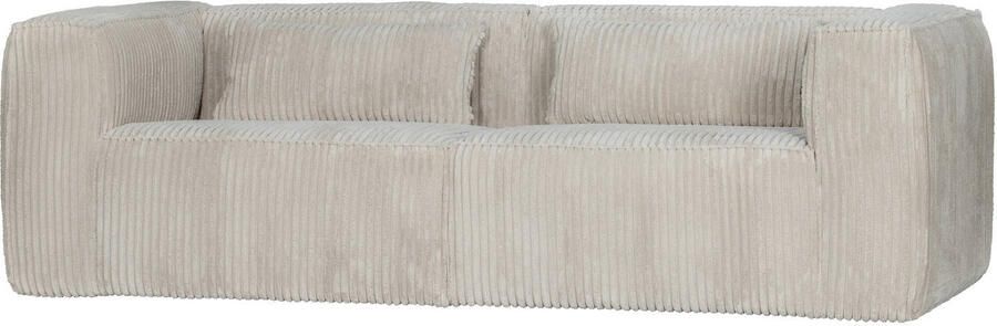 WOOOD Exclusive Bean 3 5-Zits Bank Ribstof Naturel 73x246x96