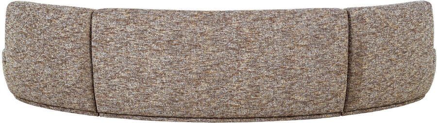 WOOOD Batavier Half Ronde Bank 6-Zits Polyester Lichtbruin Melange - Foto 2