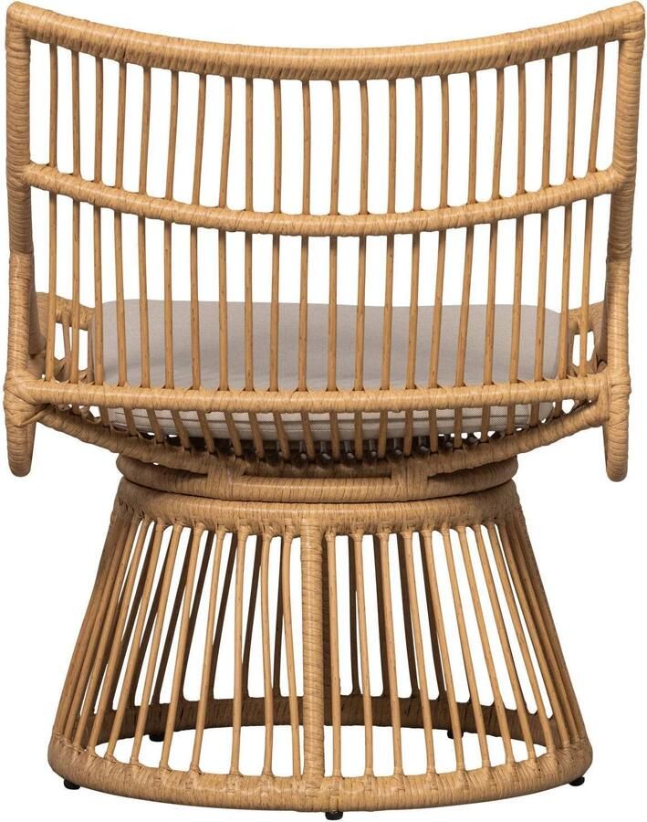 WOOOD Alatna Tuinstoelen Wicker Naturel Set van 2 - Foto 2