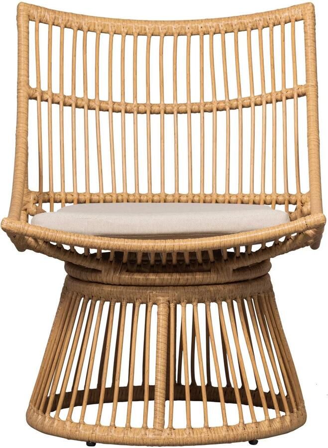 WOOOD Alatna Tuinstoelen Wicker Naturel Set van 2 - Foto 4