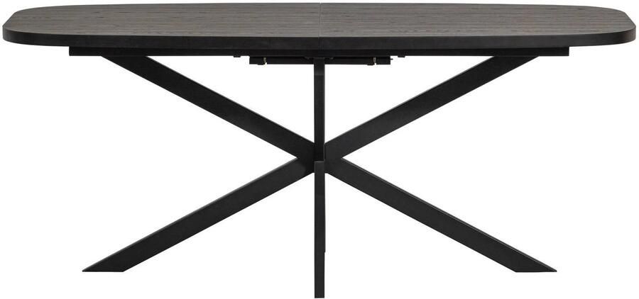WOOOD Uitschuifbare Eettafel Arros Deens Ovaal 180-220 x 90cm Zwart - Foto 5