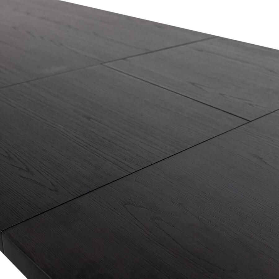 WOOOD Uitschuifbare Eettafel Arros Deens Ovaal 180-220 x 90cm Zwart - Foto 3