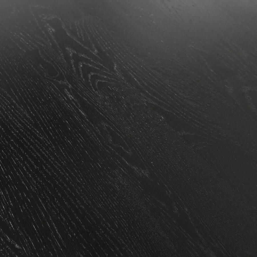 WOOOD Arthur Eettafel Ovaal Met H-Poot Eikenhout Zwart 75x220x90 - Foto 3