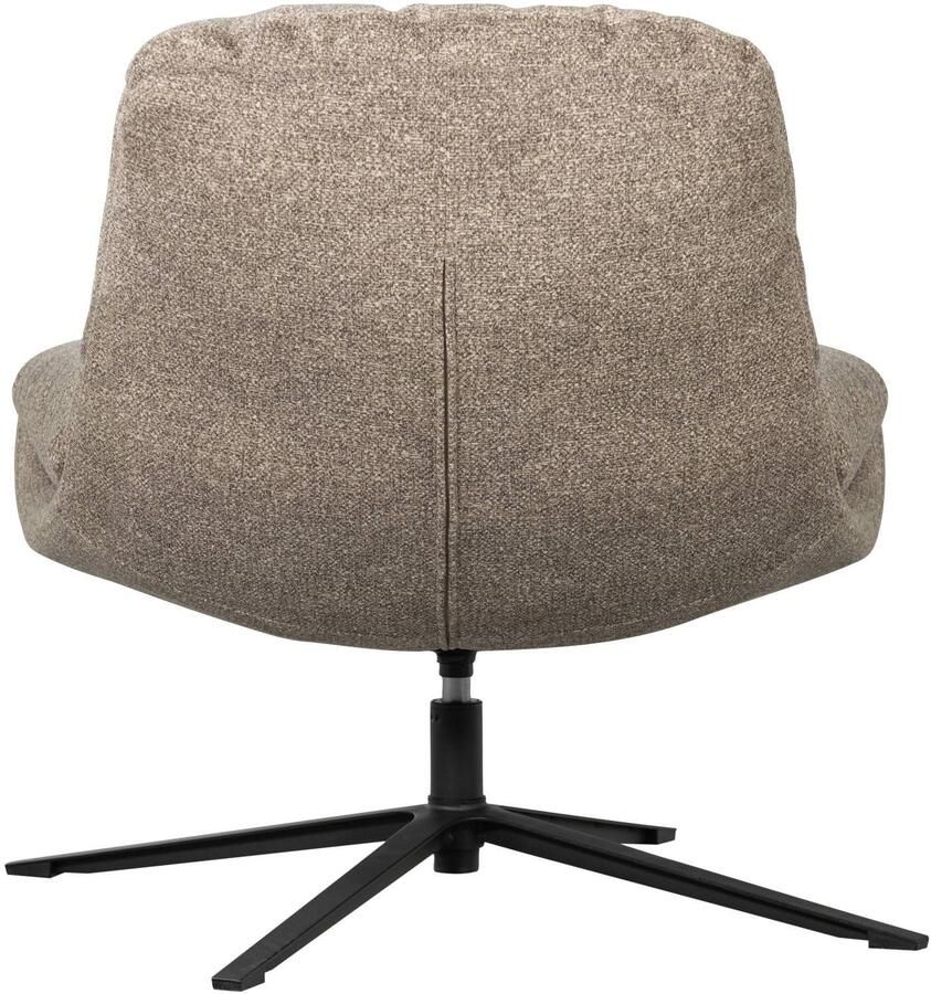 WOOOD Arve Draaifauteuil Bedrukte Stof Naturel Melange Beige 86x82x87 cm - Foto 3