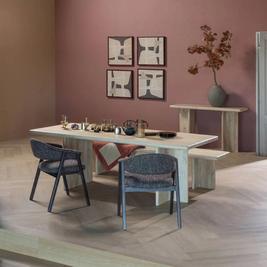 WOOOD Ato Eettafel 220 CM Mangohout Naturel 76x220x90 - Foto 2