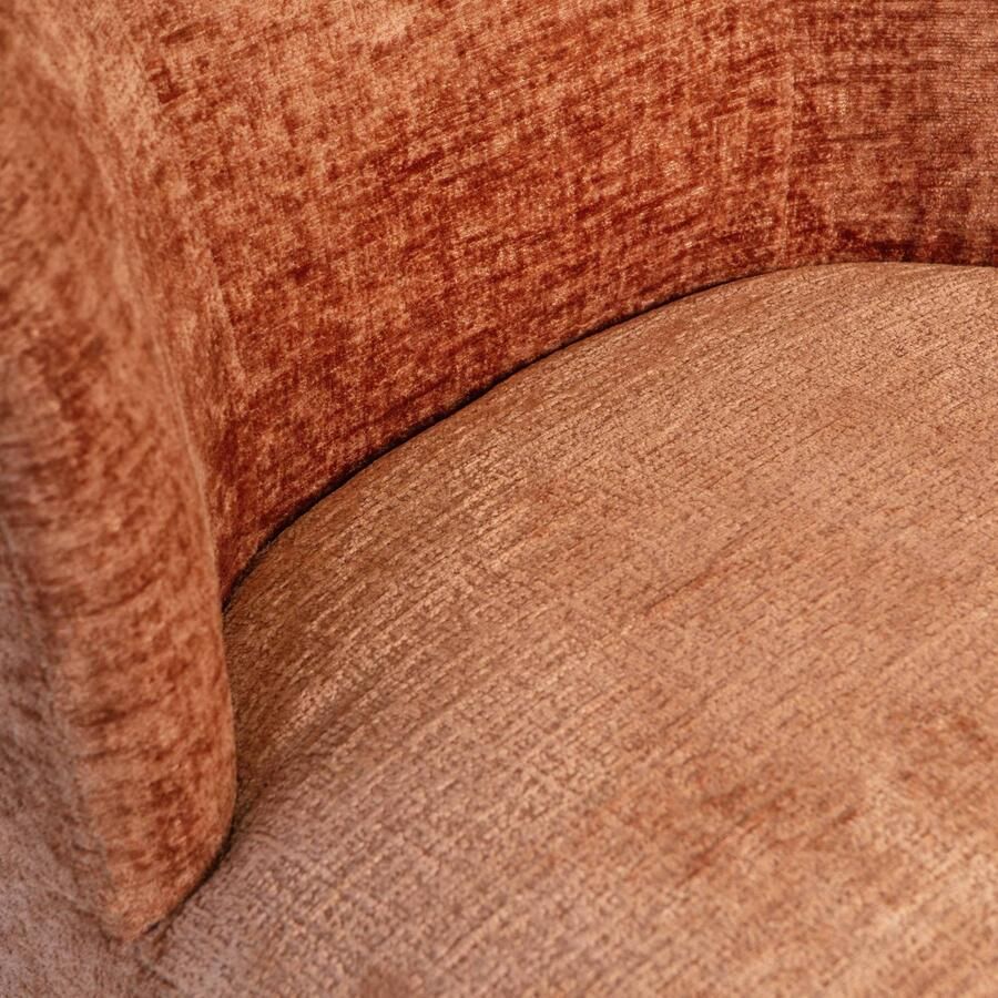 WOOOD Atty Draaifauteuil Velvet Stof Bloesem Oranje 75x74x65 cm - Foto 4