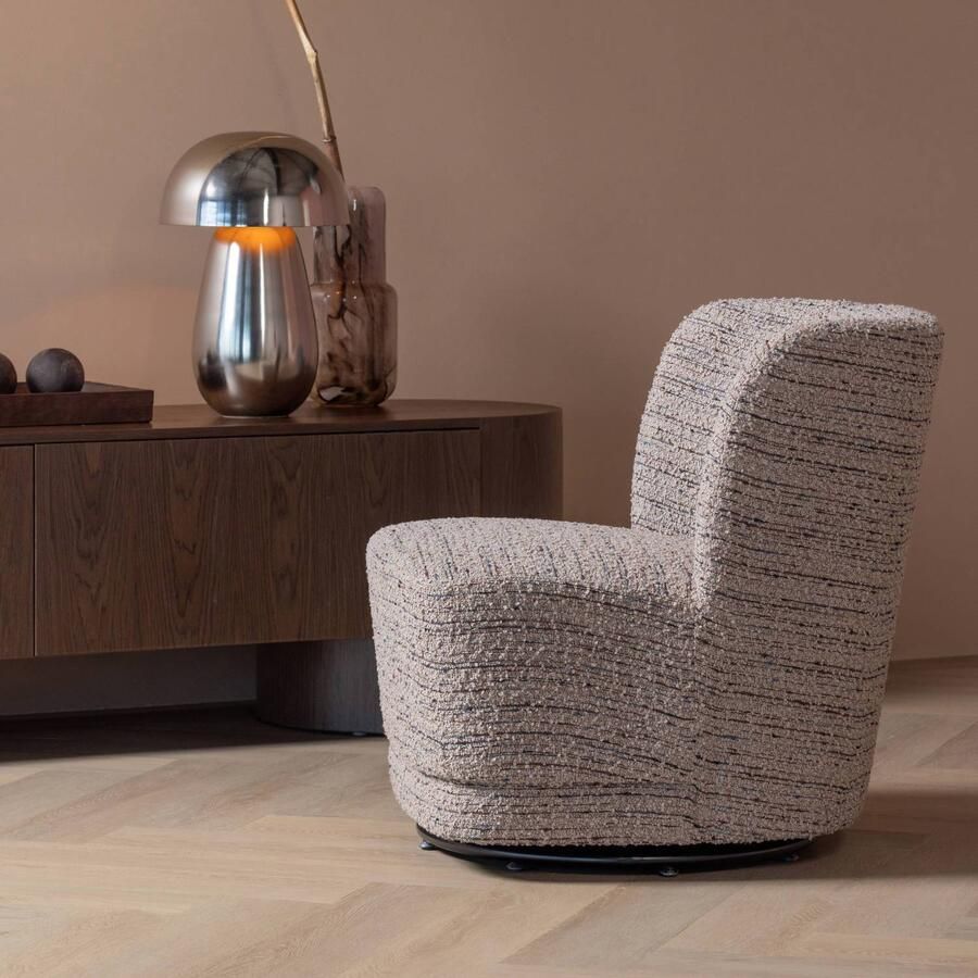 WOOOD Atty Draaifauteuil Grove Melange Beige 75x74x65 cm - Foto 2