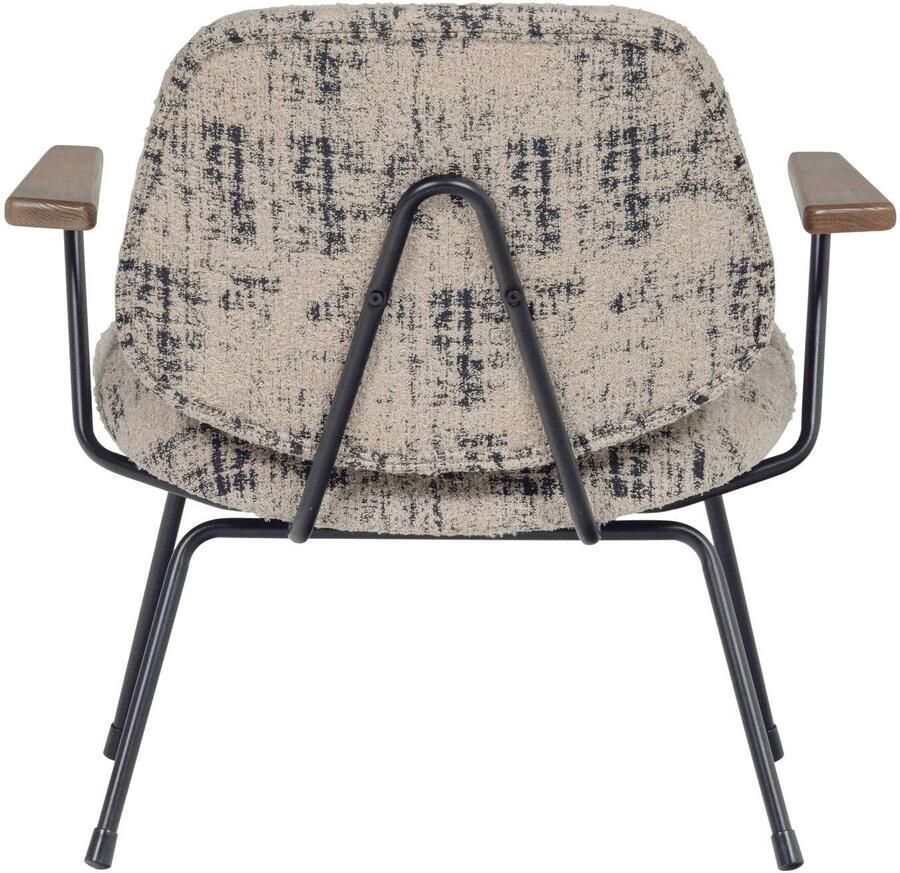 WOOOD Aure Fauteuil Chenille stof Beige Zwart 69x69x64 cm