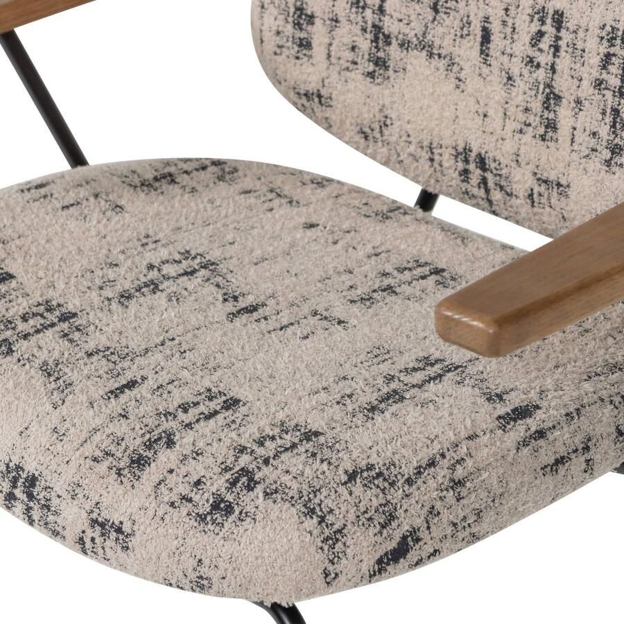WOOOD Aure Fauteuil Chenille stof Beige Zwart 69x69x64 cm - Foto 2