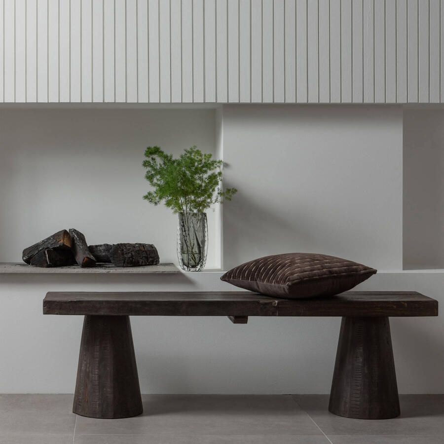 WOOOD Bankje Clyde Mangohout 150cm Donkerbruin