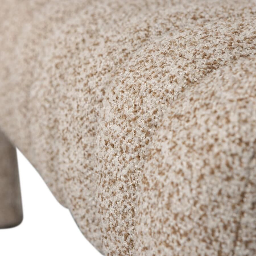 WOOOD Frex Bankje Gestoffeerd Bouclé Bruin 48x110x43 cm - Foto 2