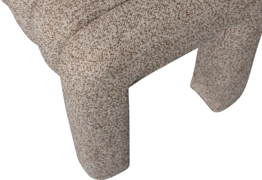 WOOOD Frex Bankje Gestoffeerd Bouclé Bruin 48x110x43 cm - Foto 4