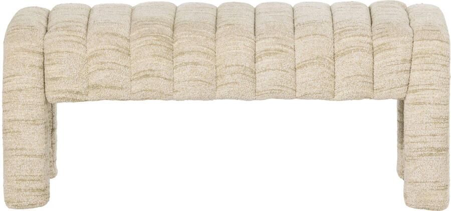 WOOOD Frex Bankje Gestoffeerd Bouclé Naturel 48x110x43 cm - Foto 4