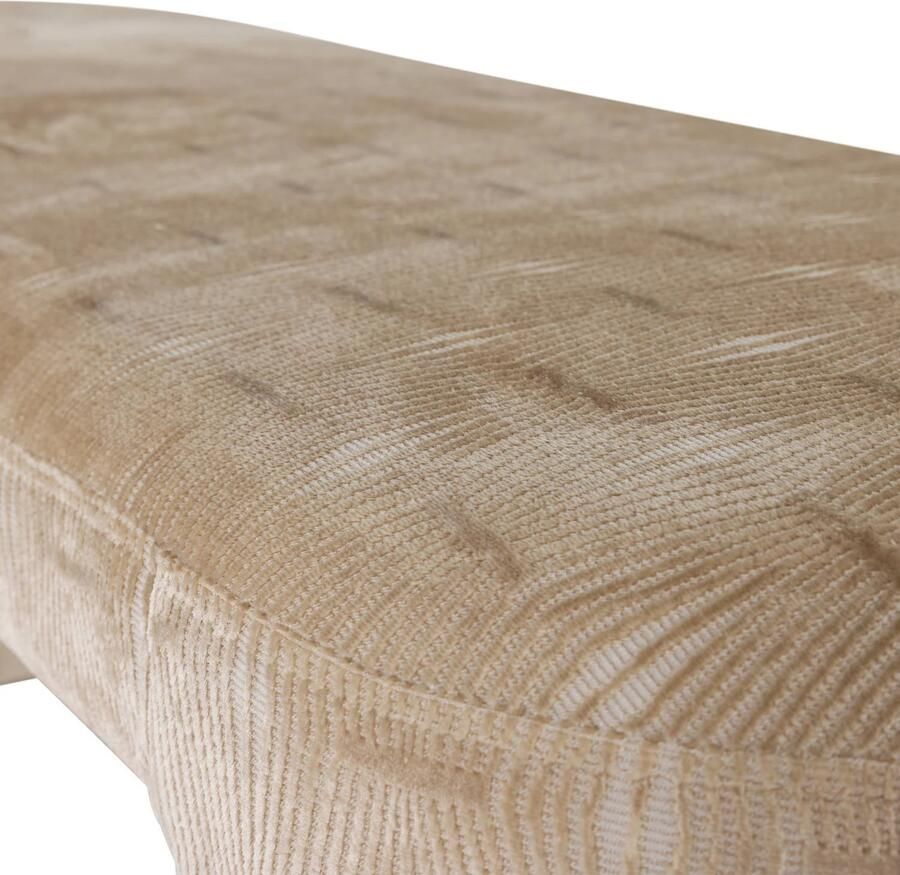 WOOOD Jacob Bankje Dessin Geweven stof Naturel Beige 46x130x46 cm - Foto 4