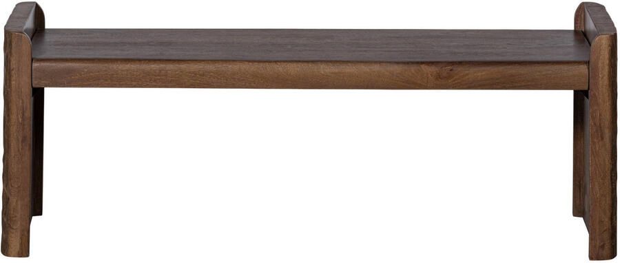 WOOOD Prop Bankje Met Bewerkte Poot Mangohout Warm Bruin 40x120x45 cm - Foto 4