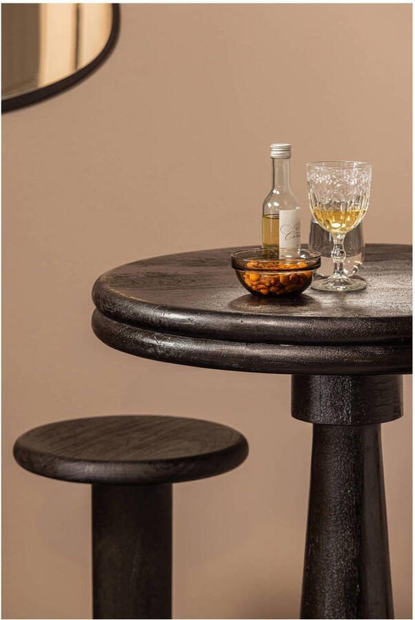 WOOOD Exclusive Barkruk Kolby Mangohout Zwart 105x70x70 - Foto 4