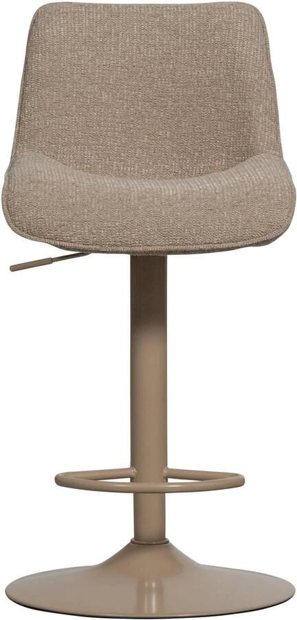 WOOOD Marten Barstoel in hoogte verstelbaar Geweven Stof Zand Beige 110x45x50 cm - Foto 2
