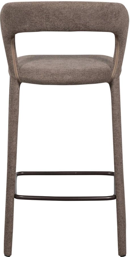 WOOOD Noble Barstoel Bekleed Van Top Tot Teen Geweven Stof Taupe 95x48x52 cm - Foto 2