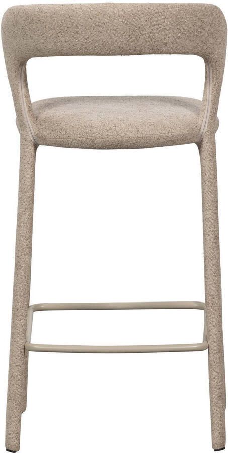 WOOOD Noble Barstoel Bekleed Van Top Tot Teen Geweven Stof Zand 95x48x52 cm - Foto 2